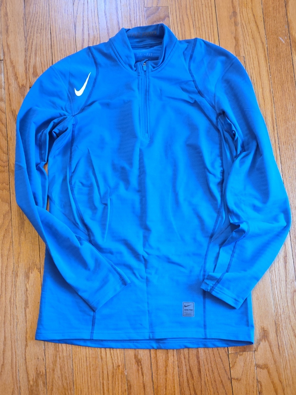 Nike Pro Men’s Blue Long-Sleeve Fitted - Size M